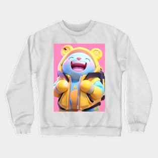 AKBLM - KUMA LOVES CHOCOLATE チョコレート | CUTE ANIME MASCOT THAT MAKES YOU SMILE Crewneck Sweatshirt